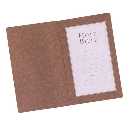 Tan Faux Leather Softcover King James Version Gift and Award Bible - The Christian Gift Company