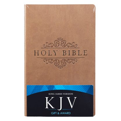 Tan Faux Leather Softcover King James Version Gift and Award Bible - The Christian Gift Company