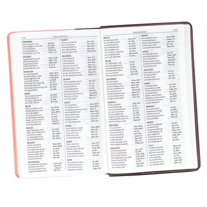 Burgundy and Pink Faux Leather Giant Print Standard-size King James Version Bible - The Christian Gift Company