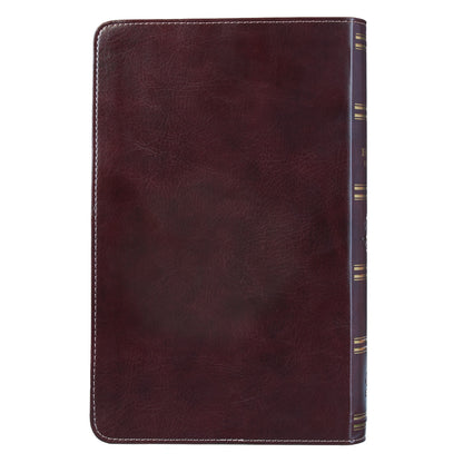 Burgundy and Pink Faux Leather Giant Print Standard-size King James Version Bible - The Christian Gift Company