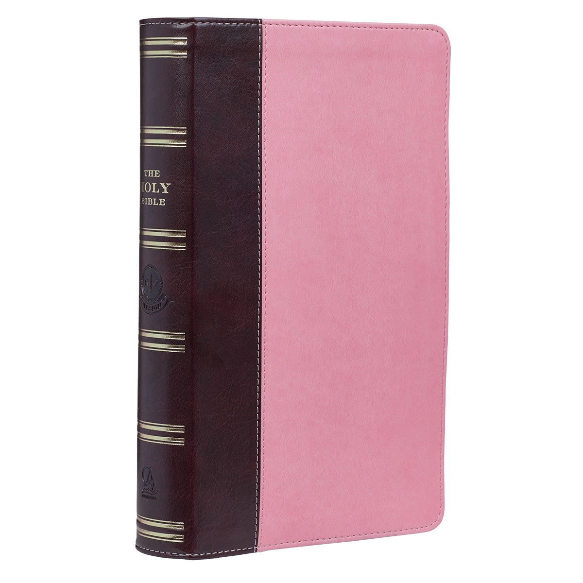 Burgundy and Pink Faux Leather Giant Print Standard-size King James Version Bible - The Christian Gift Company