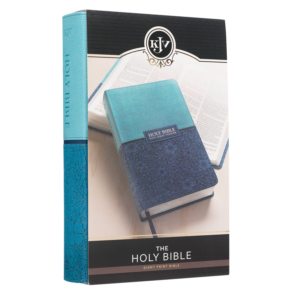 Blue Two-tone Faux Leather Giant Print Standard-size King James Version Bible - The Christian Gift Company