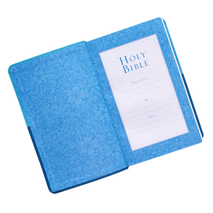 Blue Two-tone Faux Leather Giant Print Standard-size King James Version Bible - The Christian Gift Company