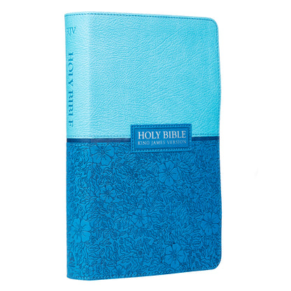 Blue Two-tone Faux Leather Giant Print Standard-size King James Version Bible - The Christian Gift Company