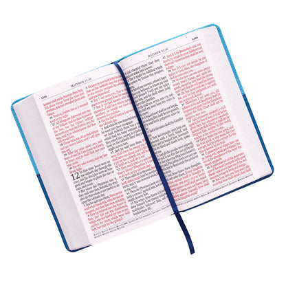 Blue Two-tone Faux Leather Giant Print Standard-size King James Version Bible - The Christian Gift Company