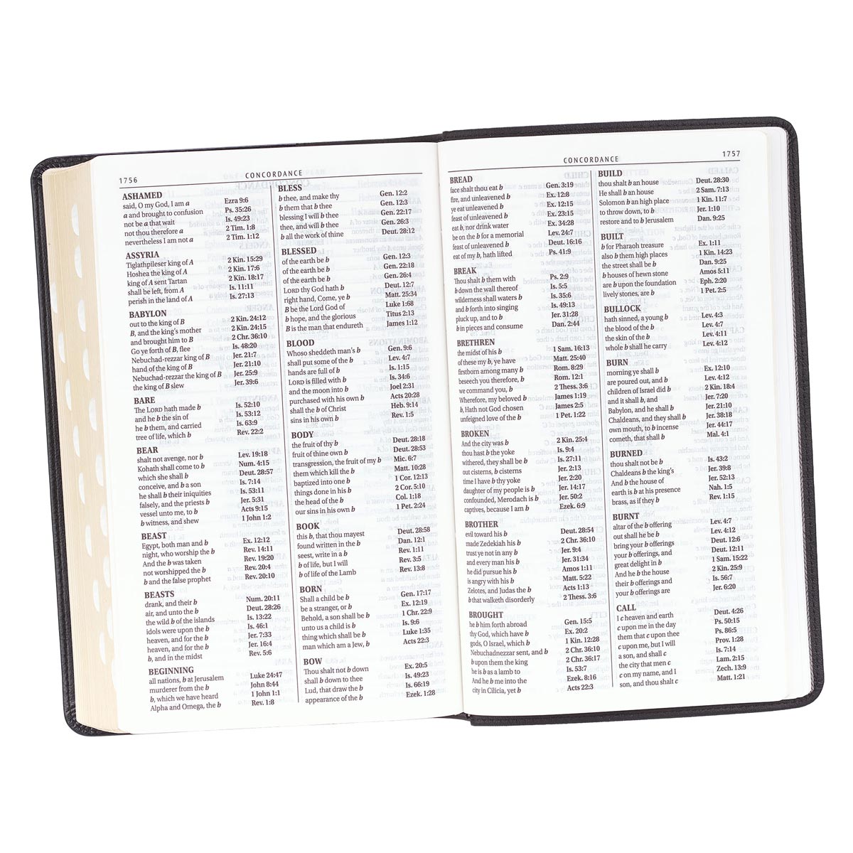 Two-tone Black Faux Leather Giant Print Standard-size King James Version Bible with Thumb Index - The Christian Gift Company