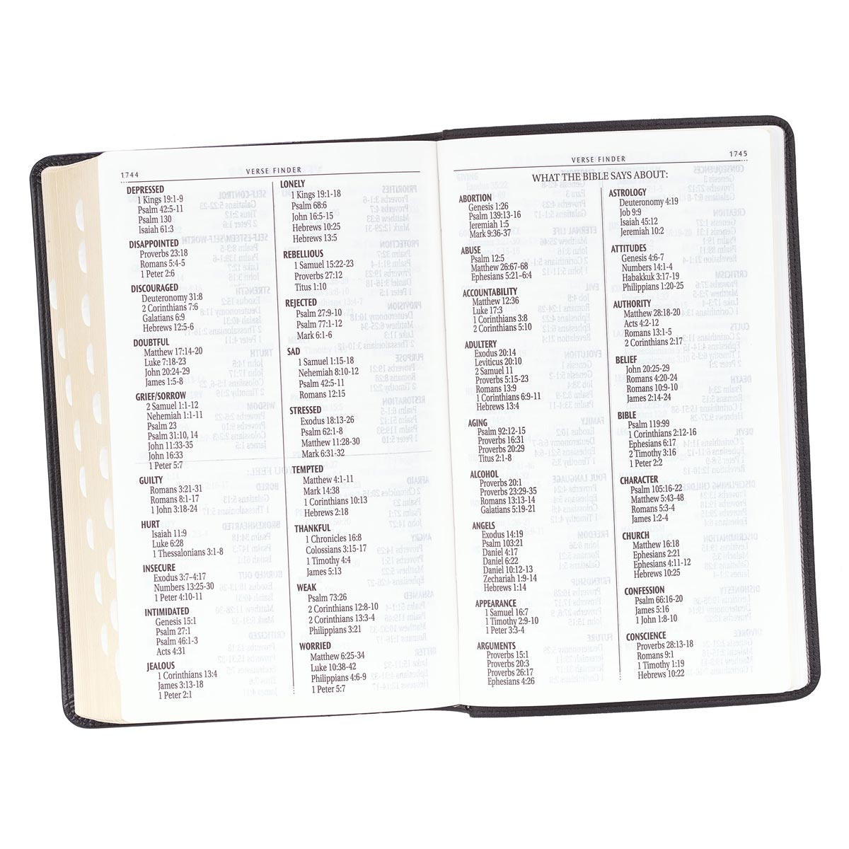 Two-tone Black Faux Leather Giant Print Standard-size King James Version Bible with Thumb Index - The Christian Gift Company