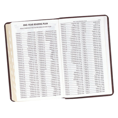 Dark Brown Faux Leather Giant Print Standard-size King James Version Bible with Thumb Index - The Christian Gift Company