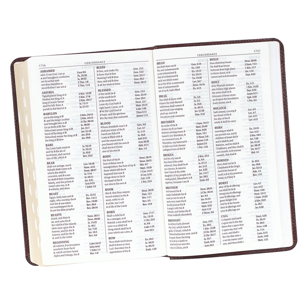 Dark Brown Faux Leather Giant Print Standard-size King James Version Bible with Thumb Index - The Christian Gift Company