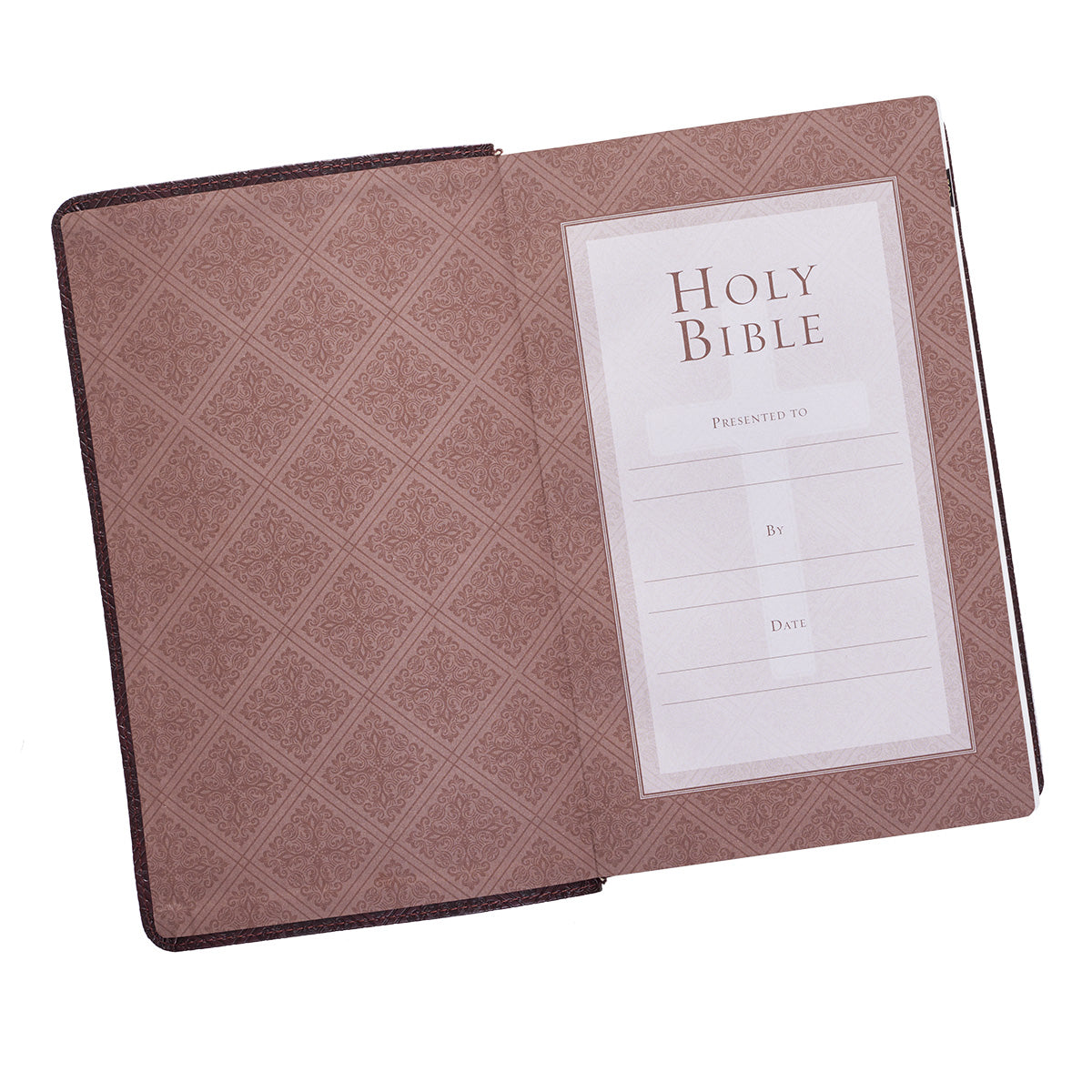 Dark Brown Faux Leather Giant Print Standard-size King James Version Bible with Thumb Index - The Christian Gift Company