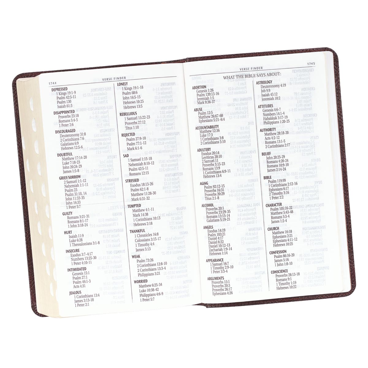 Dark Brown Faux Leather Giant Print Standard-size King James Version Bible with Thumb Index - The Christian Gift Company