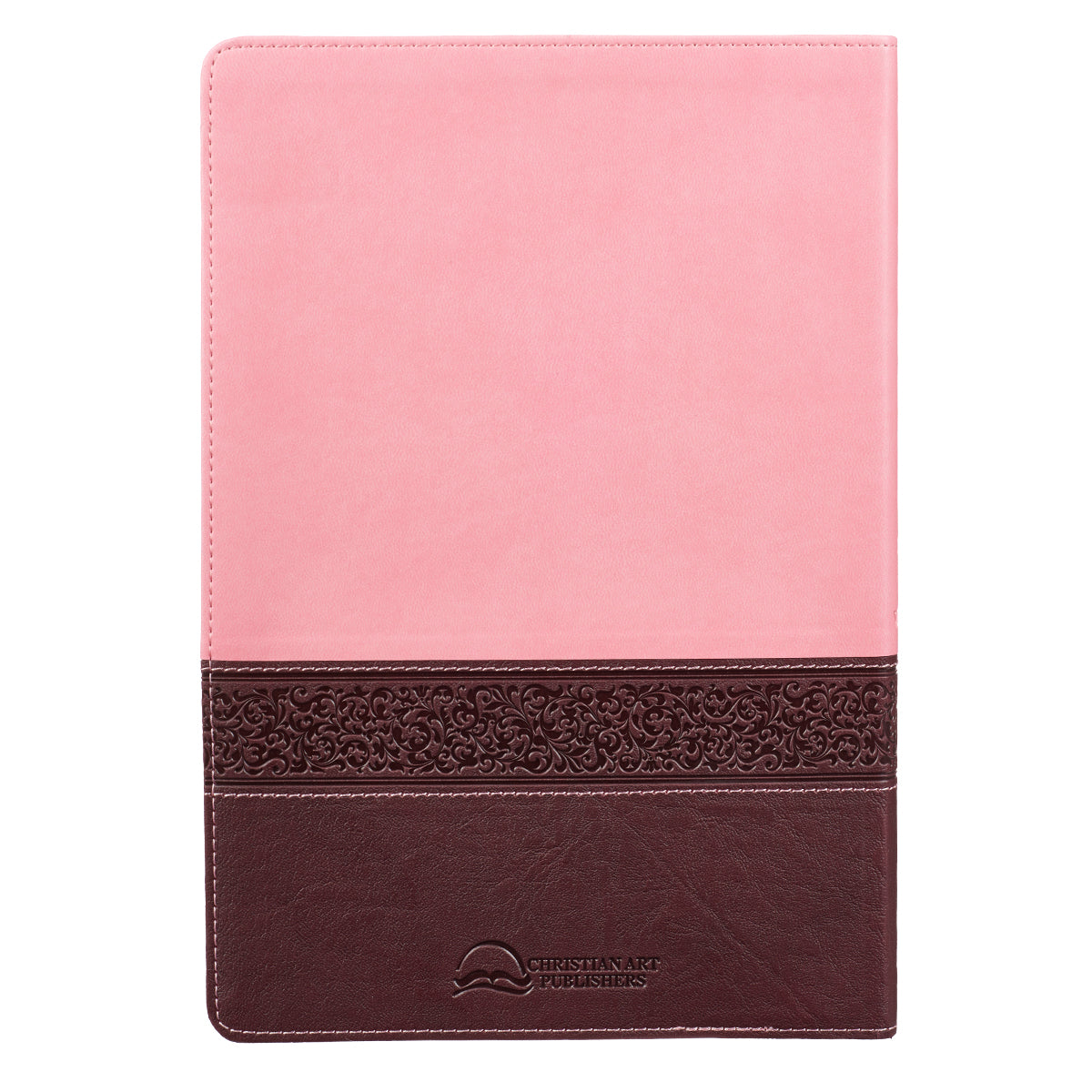 Pink and Brown Large Print Faux Leather Thinline King James Version Bible - The Christian Gift Company