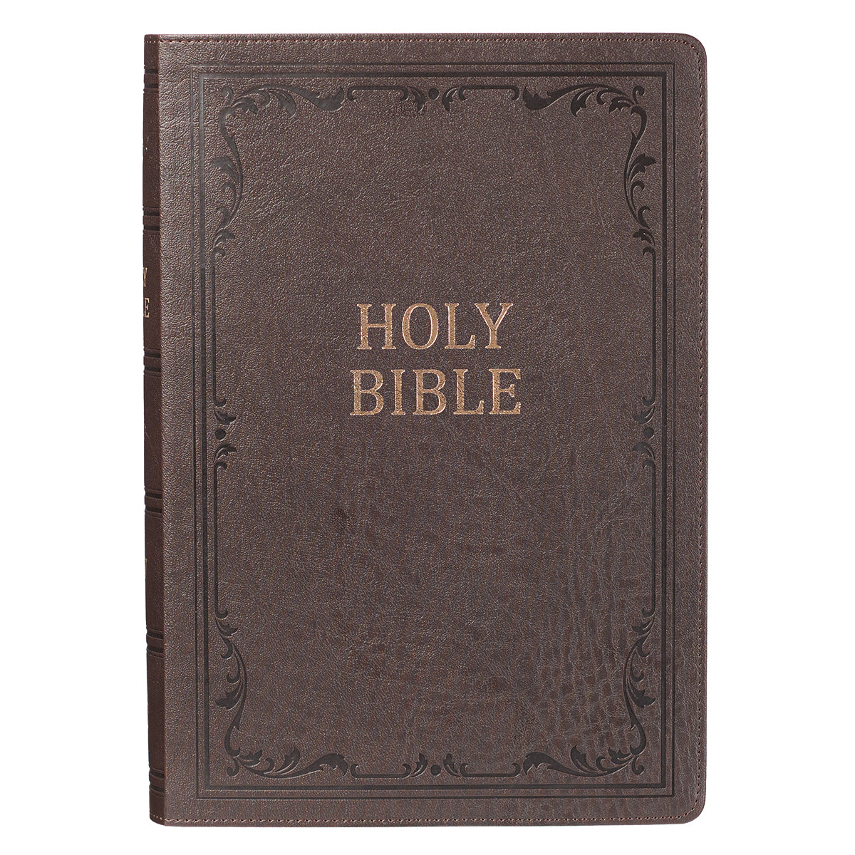 Dark Brown Faux Leather Super Giant Print King James Version Bible - The Christian Gift Company