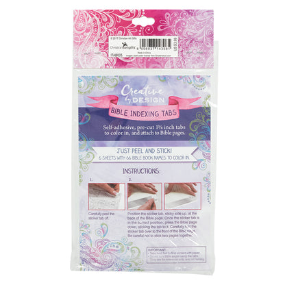 Peel and Stick Colouring Bible Index Tabs - The Christian Gift Company