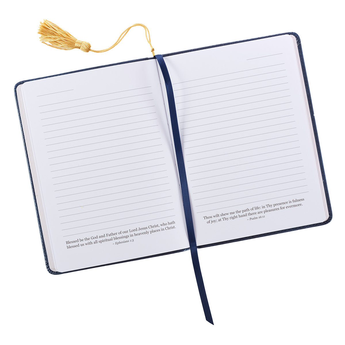 For I Know the Plans Handy-sized Faux Leather Journal in Navy - Jeremiah 29:11 - The Christian Gift Company