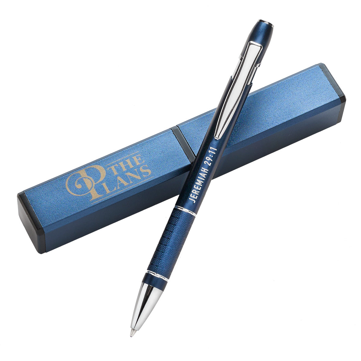 The Plans Blue Stylish Pen and Gift Case - Jeremiah 29:11 - The Christian Gift Company