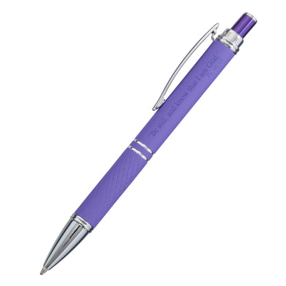 Be Still and Know Purple Gift Pen and Case - Psalm 46:10 - The Christian Gift Company