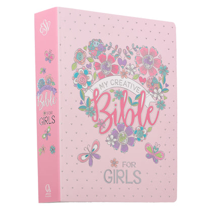 Pink Floral Heart Flexcover My Creative Bible for Girls - an ESV Journaling Bible - The Christian Gift Company