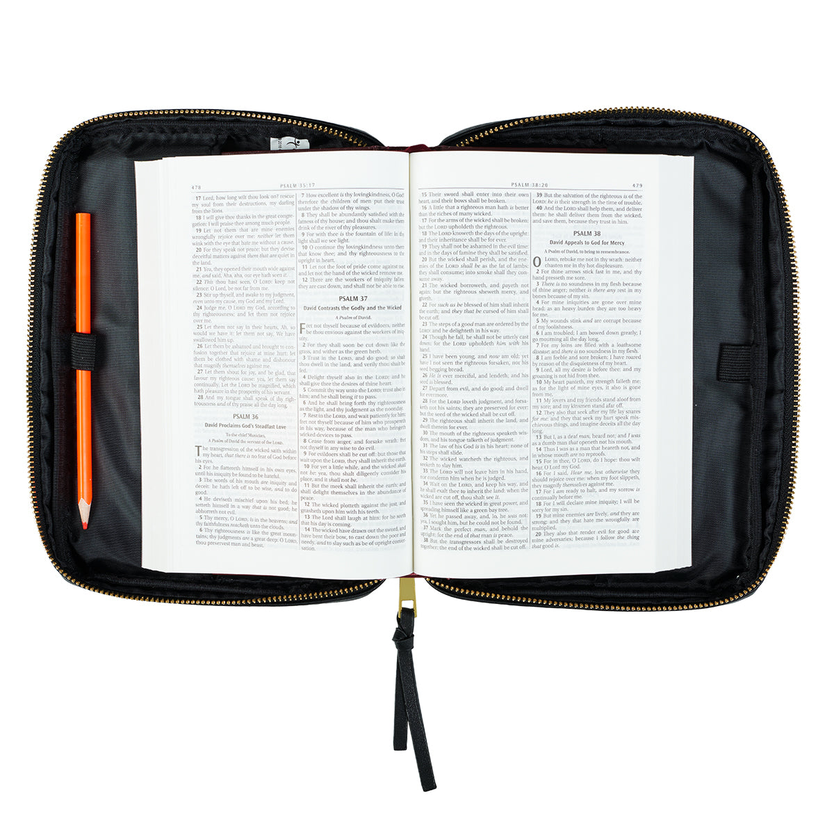 Amazing Grace Two-Tone Faux Leather Bible Cover - The Christian Gift Company