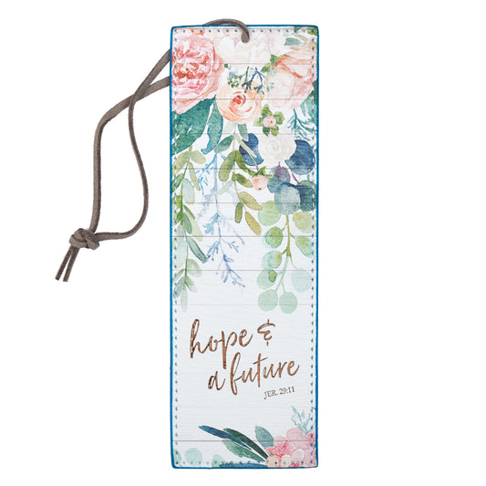 Hope and a Future Faux Leather Bookmark - Jeremiah 29:11 - The Christian Gift Company