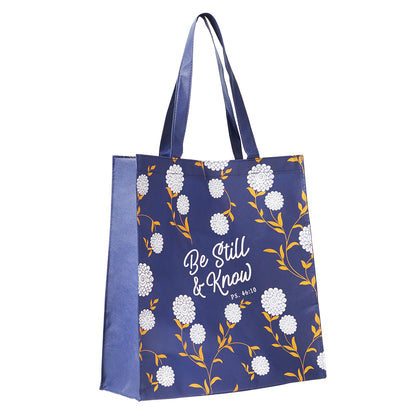 Be Still and Know Shopping Tote Bag - Psalm 46:10 - The Christian Gift Company