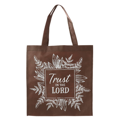 Trust In The Lord Brown Tote Bag - Proverbs 3:5 - The Christian Gift Company