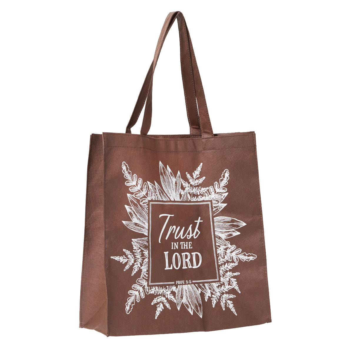 Trust In The Lord Brown Tote Bag - Proverbs 3:5 - The Christian Gift Company
