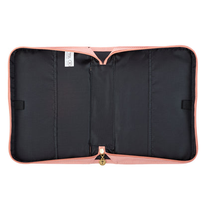 He Works All Things for Good Peach Floral Faux Leather Fashion Bible Cover - Romans 8:28 - The Christian Gift Company