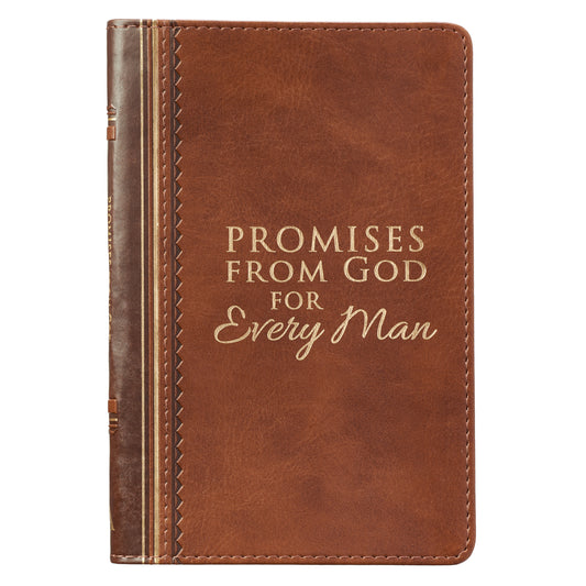 Promises from God for Every Man Two-tone Brown Faux Leather Promise Book - The Christian Gift Company
