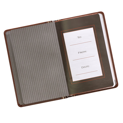 Promises from God for Every Man Two-tone Brown Faux Leather Promise Book - The Christian Gift Company