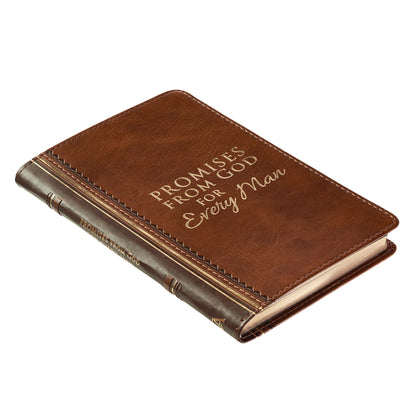 Promises from God for Every Man Two-tone Brown Faux Leather Promise Book - The Christian Gift Company