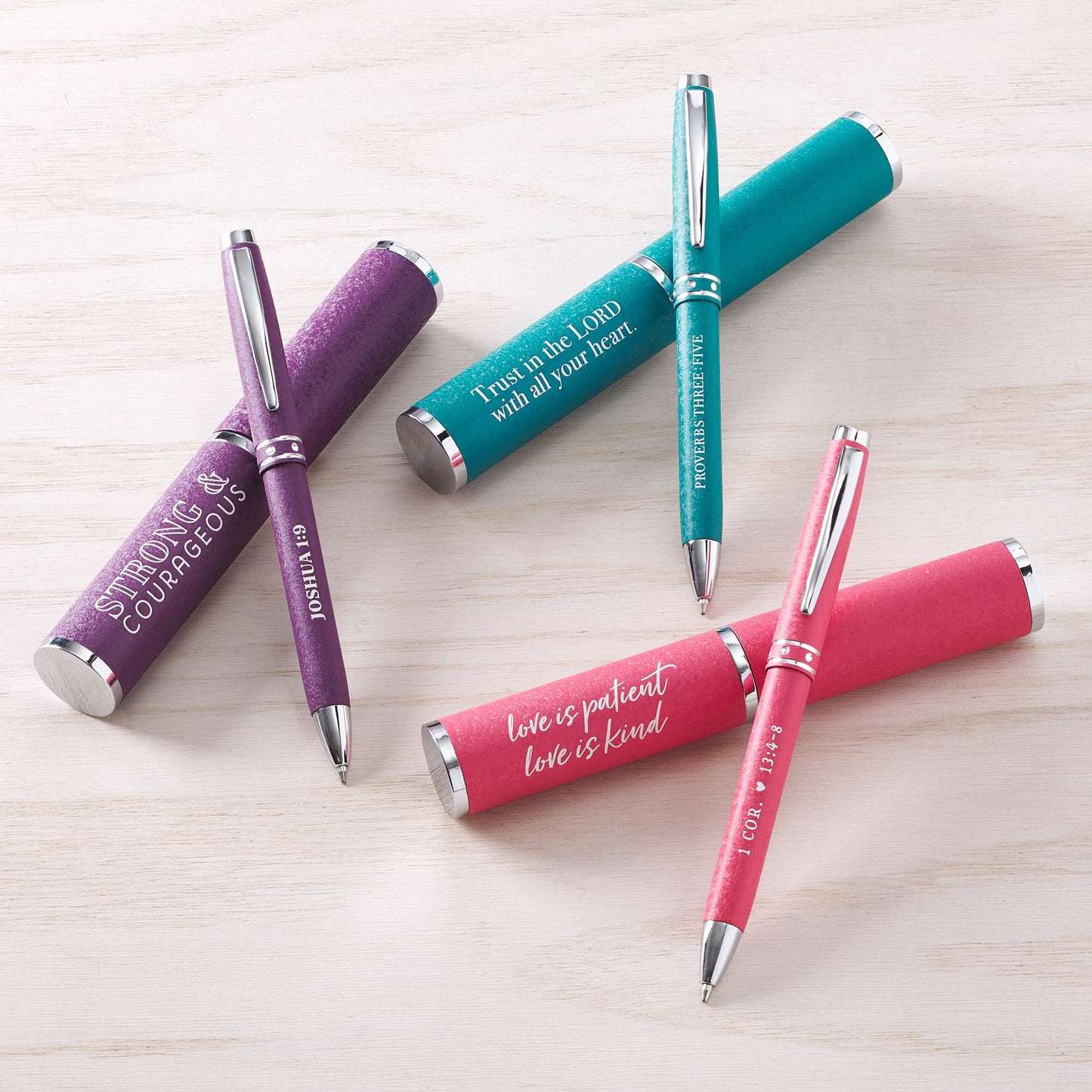 Love Is Patient, Love Is Kind Pink Gift Pen – 1 Corinthians 13:4–8 - The Christian Gift Company