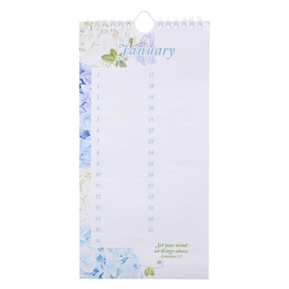 Hydrangea Special Days Calendar - Isaiah 60:1 - The Christian Gift Company