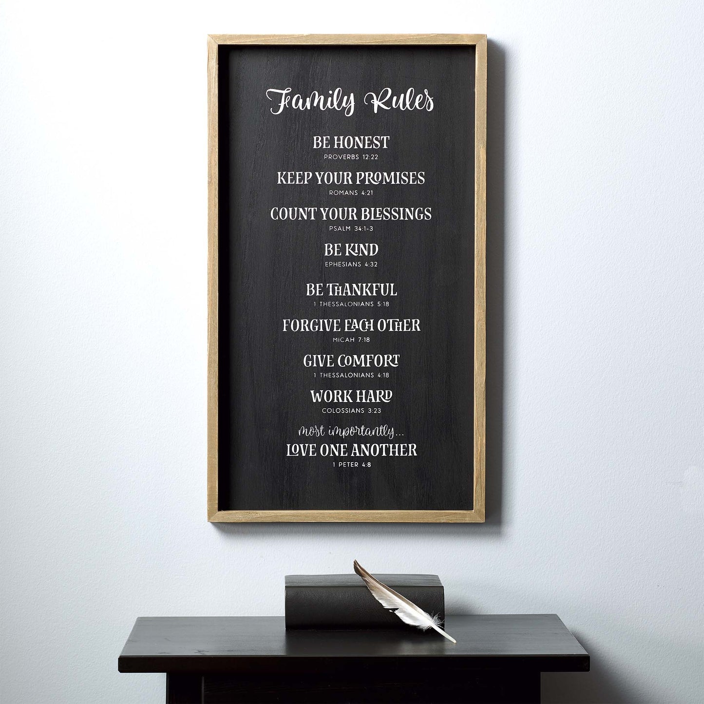 Family Rules Wall Plaque - The Christian Gift Company