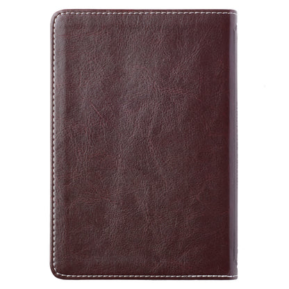 Burgundy and Pink Faux Leather Compact King James Version Bible - The Christian Gift Company