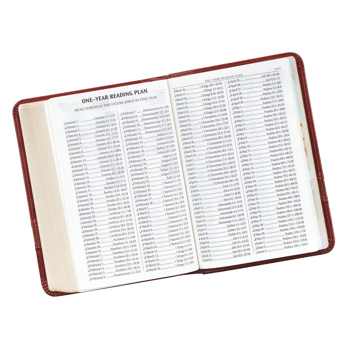 Two-tone Brown Faux Leather Large Print Compact King James Version Bible - The Christian Gift Company