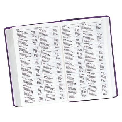 Two-tone Purple Floral Faux Leather Giant Print Standard-size King James Version Bible - The Christian Gift Company