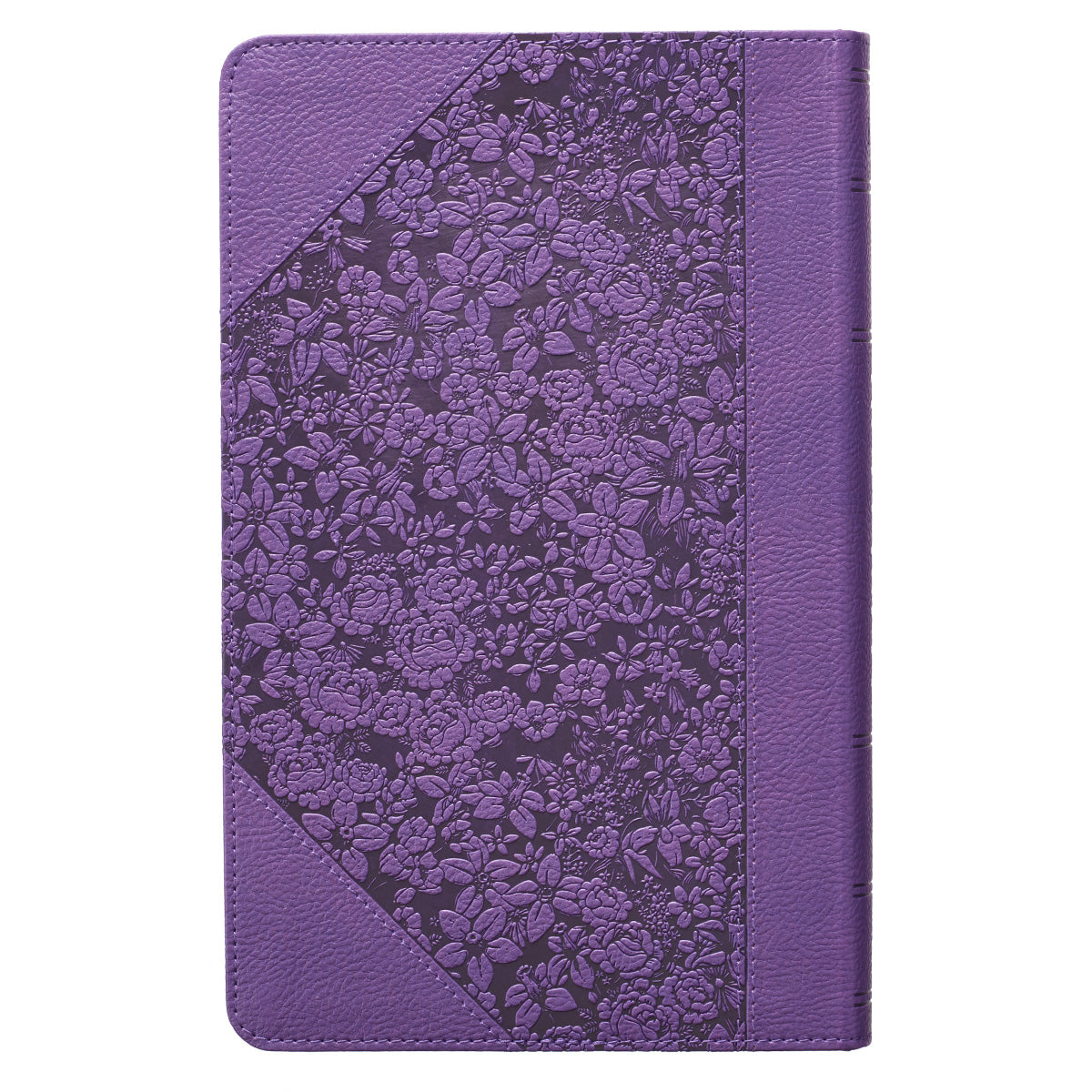 Two-tone Purple Floral Faux Leather Giant Print Standard-size King James Version Bible - The Christian Gift Company