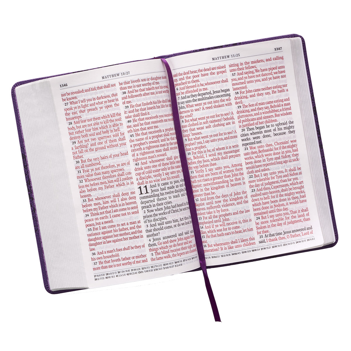 Two-tone Purple Floral Faux Leather Giant Print Standard-size King James Version Bible - The Christian Gift Company