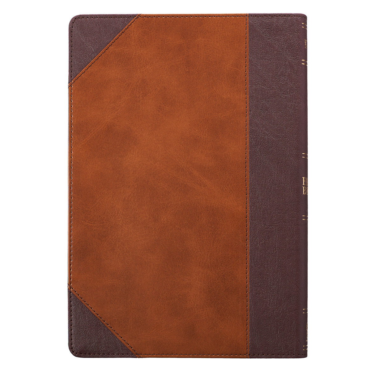 Two-tone Brown Faux Leather Large Print Thinline King James Version Bible - The Christian Gift Company