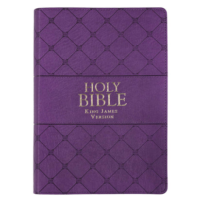 Purple Faux Leather Super Giant Print King James Version Bible - The Christian Gift Company