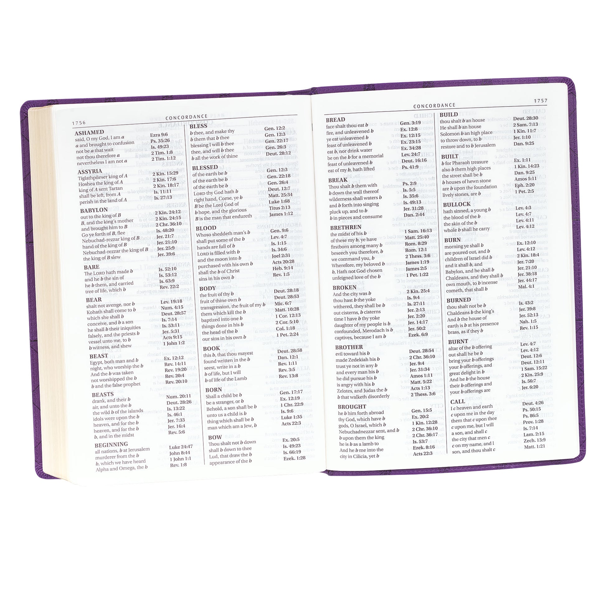 Purple Faux Leather Super Giant Print King James Version Bible - The Christian Gift Company