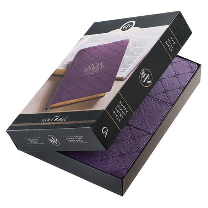 Purple Faux Leather Super Giant Print King James Version Bible - The Christian Gift Company