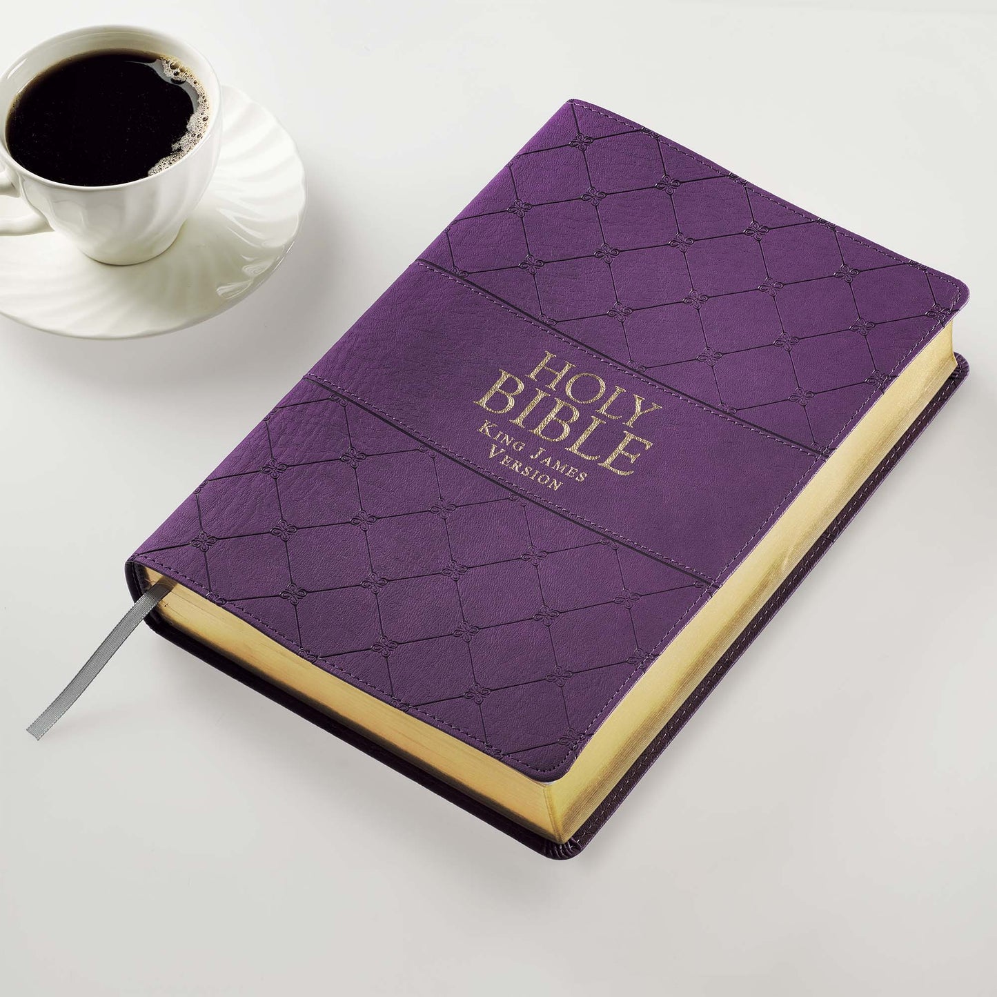 Purple Faux Leather Super Giant Print King James Version Bible - The Christian Gift Company