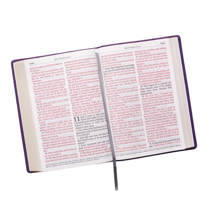 Purple Faux Leather Super Giant Print King James Version Bible - The Christian Gift Company