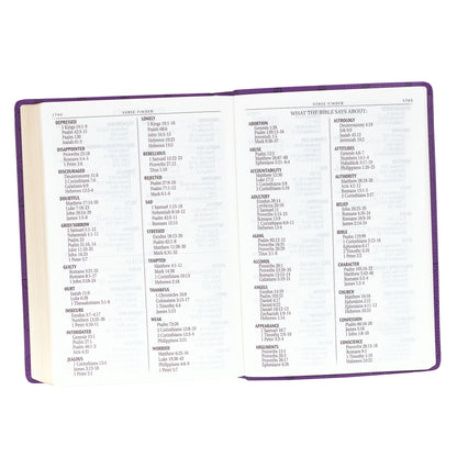 Purple Faux Leather Super Giant Print King James Version Bible - The Christian Gift Company