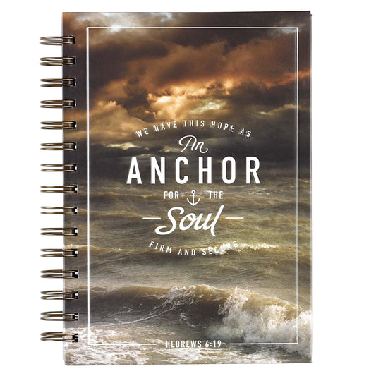 Anchor For The Soul Large Wirebound Journal - Hebrews 6:19 - The Christian Gift Company