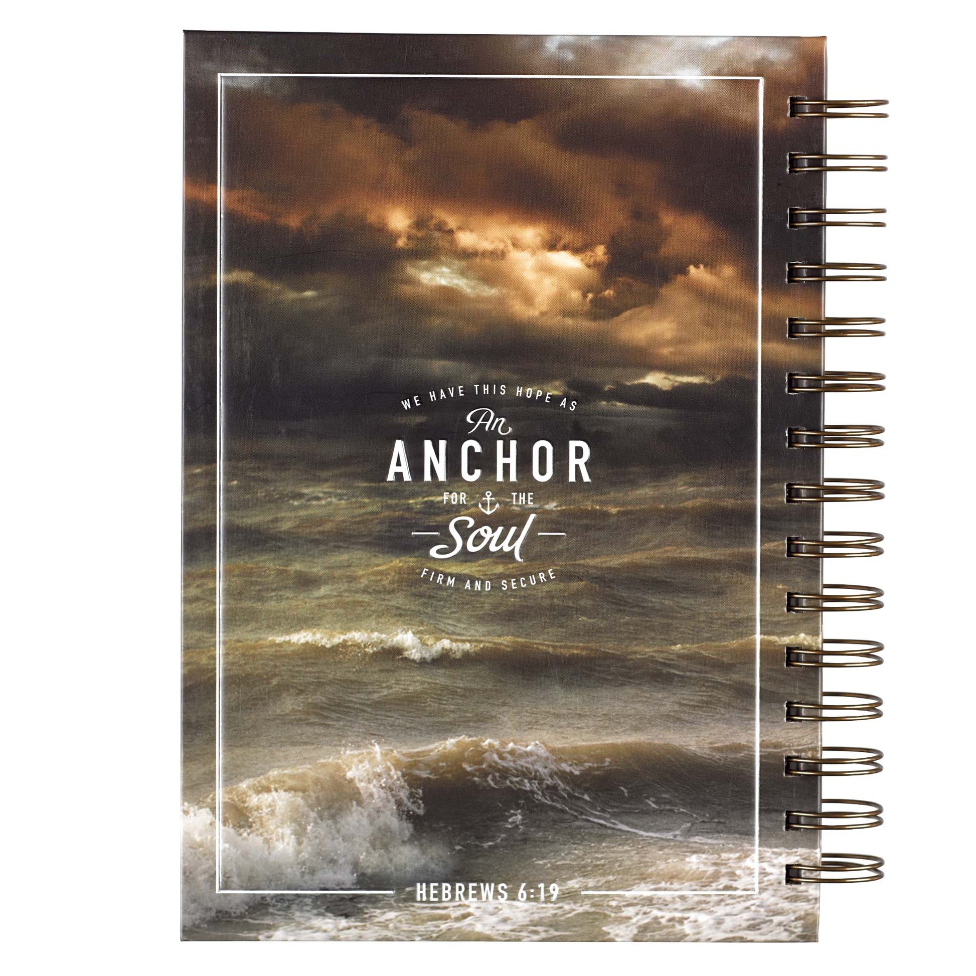 Anchor For The Soul Large Wirebound Journal - Hebrews 6:19 - The Christian Gift Company
