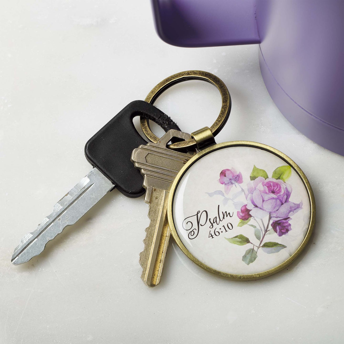 Be Still and Know Key Ring in a Tin - Psalm 46:10 - The Christian Gift Company