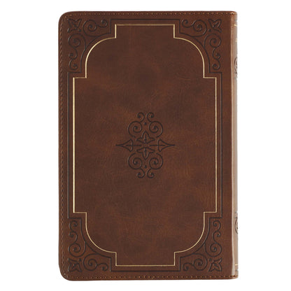 Walking With God Brown Faux Leather Devotional - The Christian Gift Company